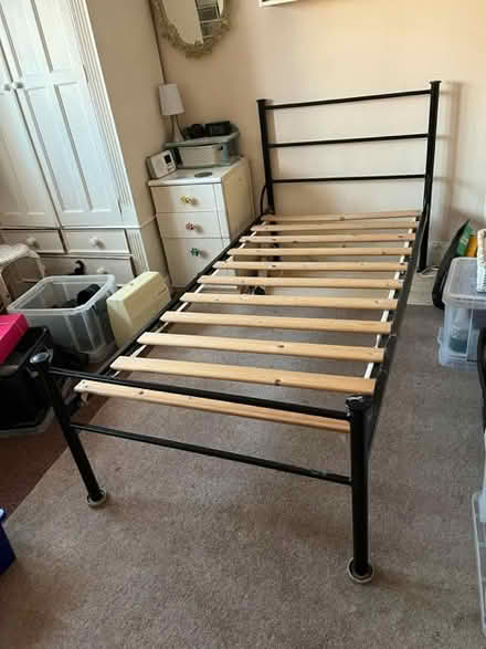 Photo of free Single metal frame bed 3 ft wide (South Tonbridge TN9) #1
