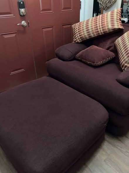 Photo of free Oversized chair with footstool (Windcrest, TX) #1