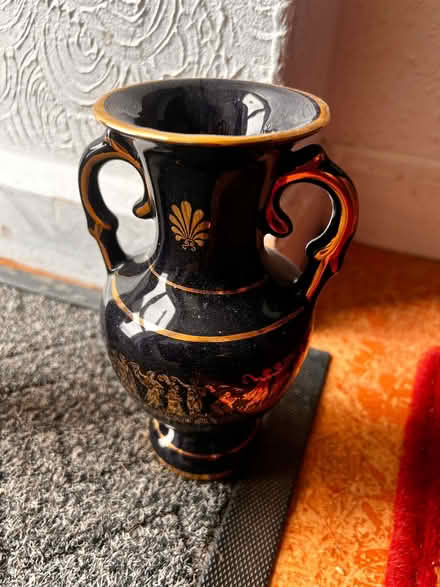 Photo of free 24ct gold rim blue Greek vase (Spondon DE21) #1