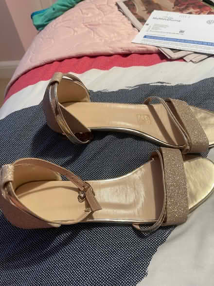 Photo of free Gold ankle strap sandals size 7 (Kenilworth CV8) #2