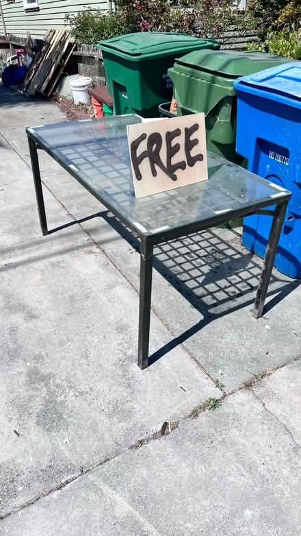 Photo of free Glass Top Patio Table (West side) #1