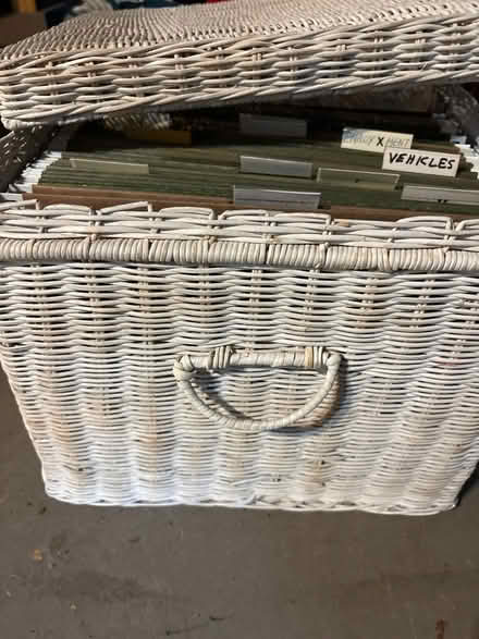 Photo of free Wicker filing box (Mt. Tabor) #2