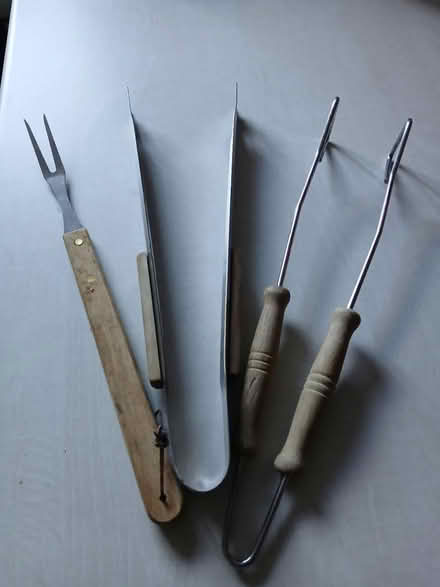 Photo of free BBQ Tools. 2 tongs and a fork (shackleton village CV37) #2