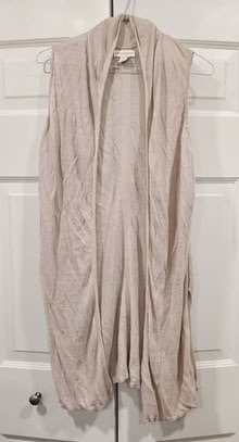 Photo of free Beige Cover up or Long Vest, Size L #2