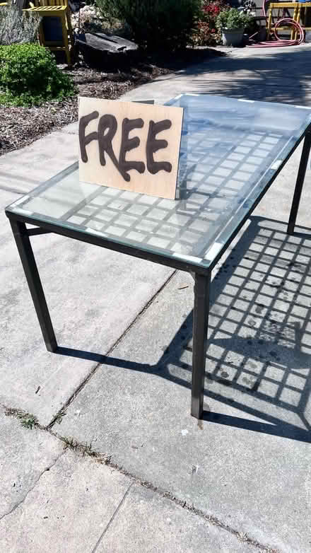 Photo of free Glass Top Patio Table (West side) #2