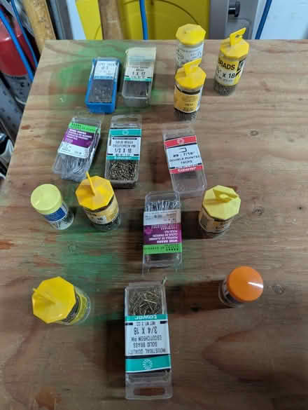 Photo of free Assorted tacks, brads, and nails (Burlingame Easton Addition) #1