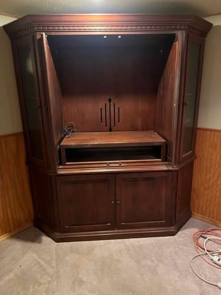 Photo of free Solid Wood Corner TV Armoire (Overland Park, KS) #2