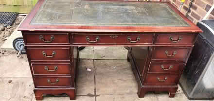 Photo of free Antique Leather top Pedestal desk (Richmond, TW10) #1