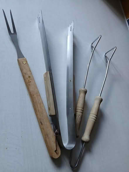 Photo of free BBQ Tools. 2 tongs and a fork (shackleton village CV37) #1
