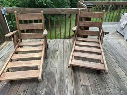 Photo of free quantity 2 wood loungers (Swanton) #1