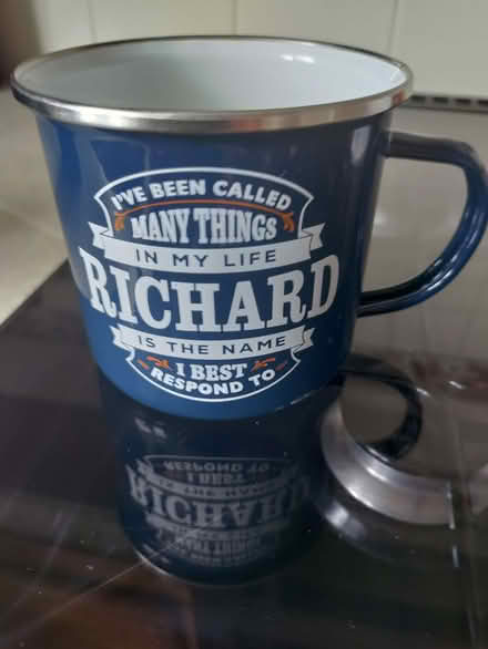 Photo of free 'Richard' tin mug (California DE22) #1