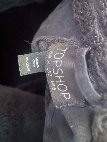 Photo of free Black topshop jacket biker suede style size 6 (Loddon NR14) #2