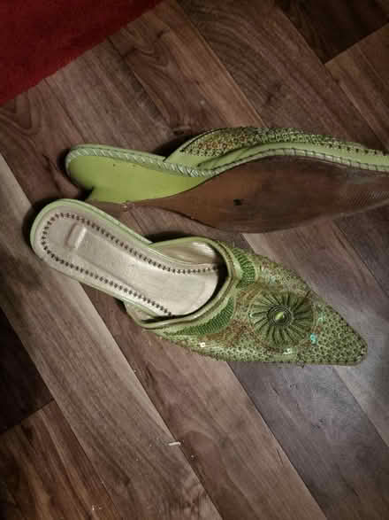 Photo of free Pretty lime green sandals in size 8 (stroud green N4) #1