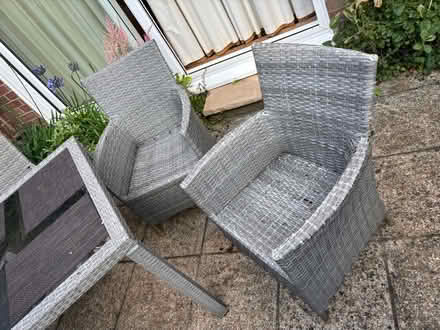 Photo of free Patio glass top table and 4 chairs (Waterlooville PO8) #2