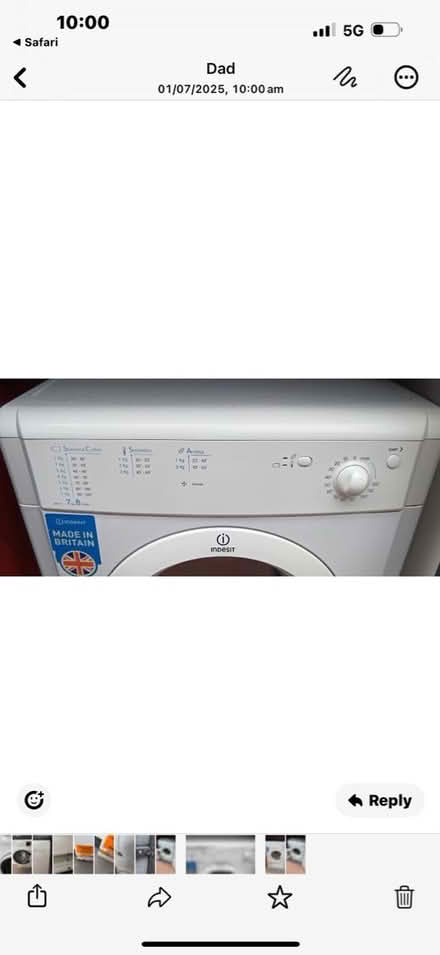 Photo of free White 8kg Tumble Dryer (Consett DH8) #3