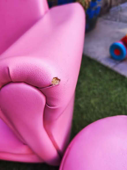 Photo of free Children's pink arm chair and stool (Glastonbury BA6) #2