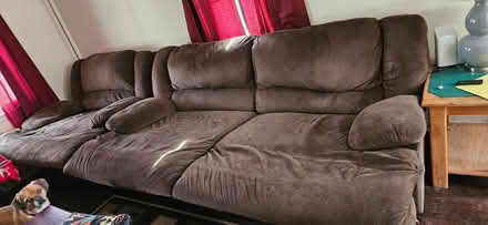 Photo of free Chocolate brown recliner couch (west st paul) #4