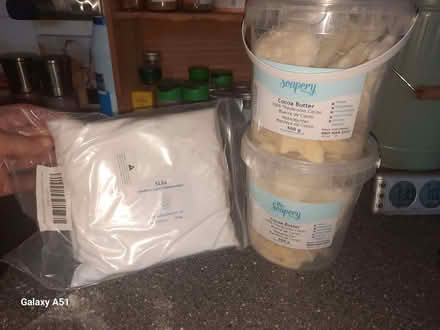 Photo of free Cosmetic making ingredients, Cocoa butter and SLSa (Cronkinson Farm CW5) #1