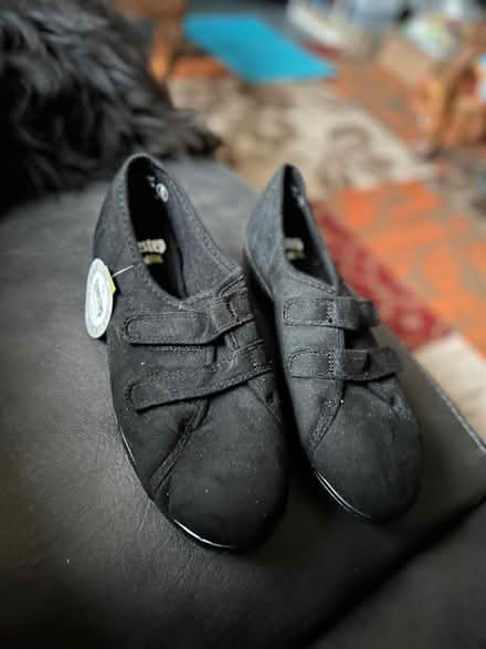 Photo of free step dual fit black pump shoes size 6. New (Spondon DE21) #1