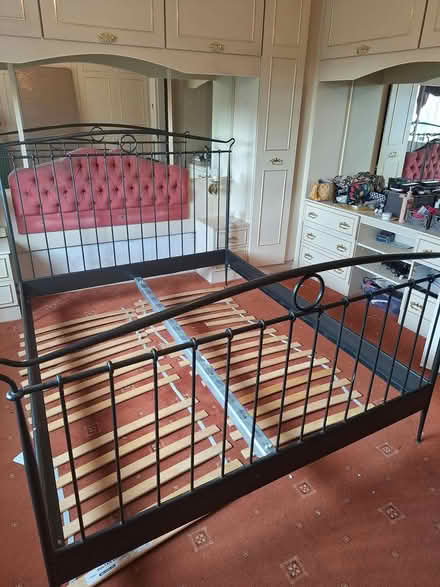 Photo of free Ikea Metal Kingsize bed (M41 Urmston Manchester) #4