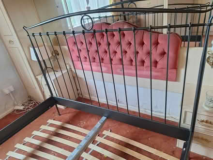 Photo of free Ikea Metal Kingsize bed (M41 Urmston Manchester) #3