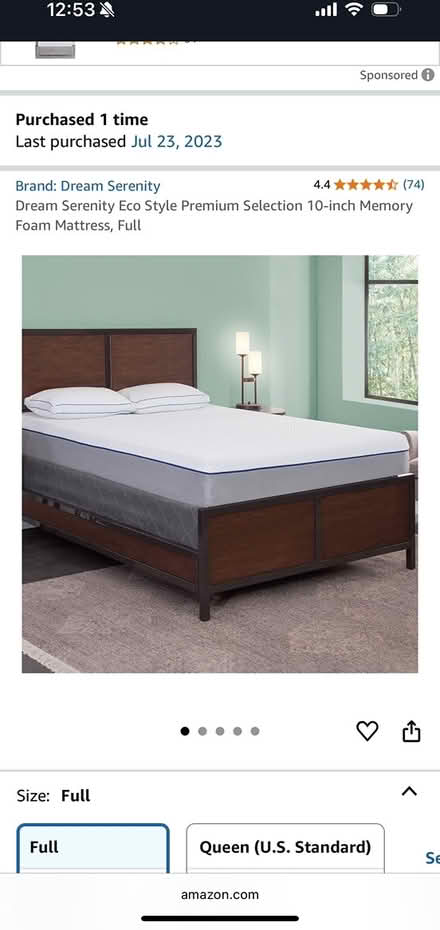 Photo of free Memory foam mattress (Woodley Park) #1