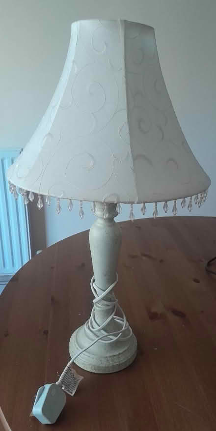 Photo of free Cream table lamp working (Burgess hill) #1