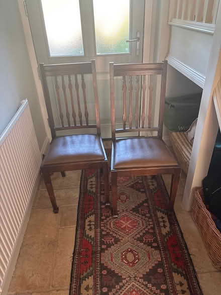 Photo of free 2 Wooden chairs (Farnham Common SL2) #1