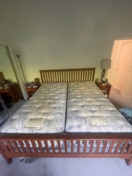 Photo of free King bed frame , x2 twin mattresses (Rose bowl) #1
