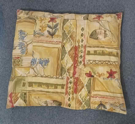 Photo of free 25" x 25" cushion (synthetic filling) in handmade cover (Primrose LA1) #1
