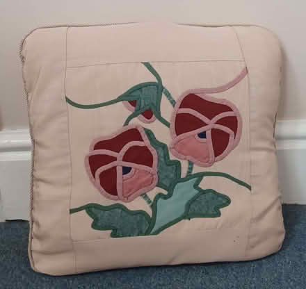 Photo of free Square feather cushion with handmade floral cover (Primrose LA1) #1