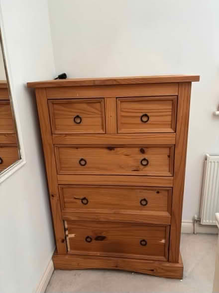 Photo of free Tall wooden drawer chest (Westoning , MK45 5FA) #1