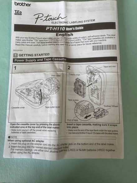 Photo of free brother P-Touch label maker (Lexington center) #2