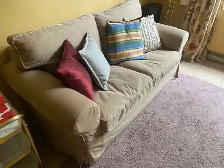 Photo of free Comfortable 3-Seater Sofa / Couch - Beige / Tan (Notting Hill Gate W2) #1