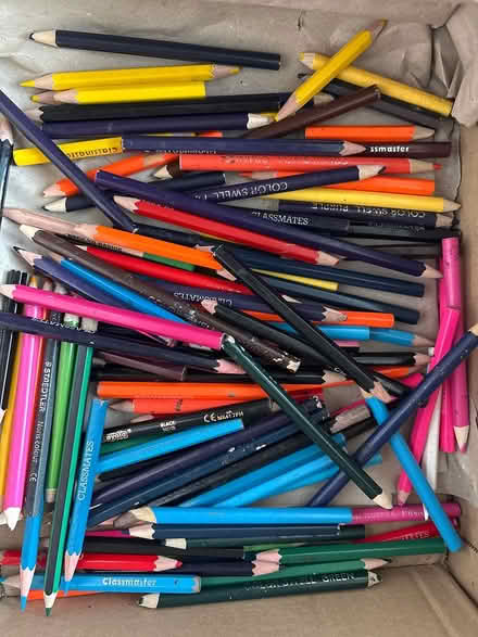 Photo of free A box of used colouring pencils (HX7) #1