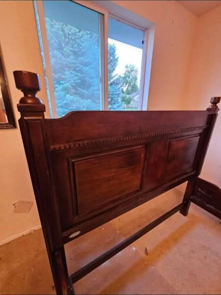 Photo of free Full size bed frame (Westminster) #3