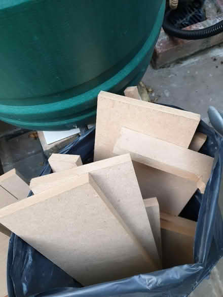 Photo of free 3 bags of new MDF wood off-cuts (Upton park, E6) #1