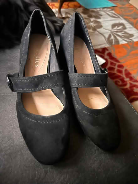 Photo of free Principles size 5/38 black suede shoes (Spondon DE21) #1