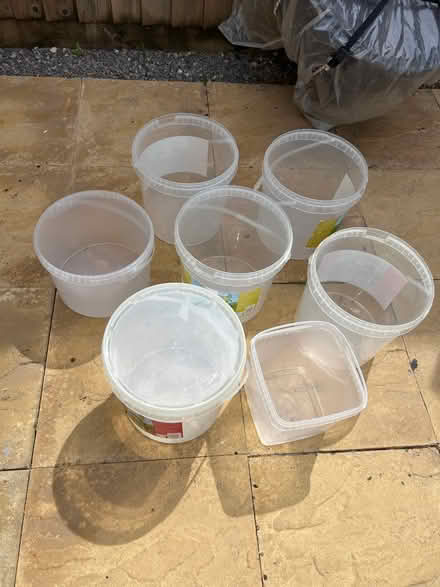 Photo of free Plastic containers with handles x 7 (Tetbury GL8) #1