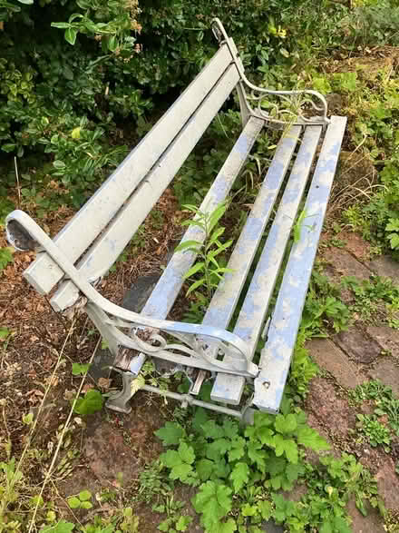 Photo of free Garden bench in need of repair! (Meole Brace SY3) #1