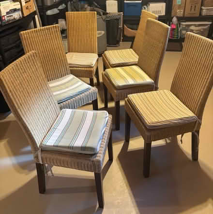 Photo of free 6 Rattan dining chairs (RiverOaks, Oakville) #1