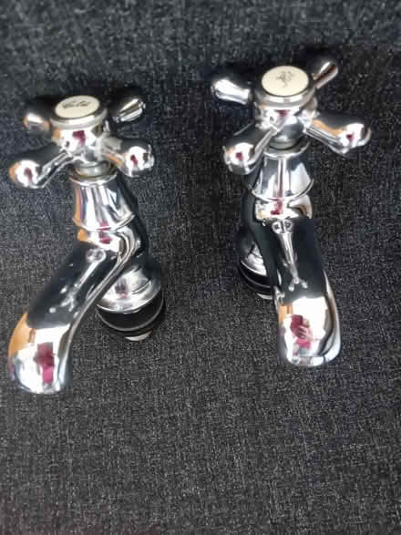 Photo of free Pair of chrome taps for wash basin (Rhiwbina CF14) #1