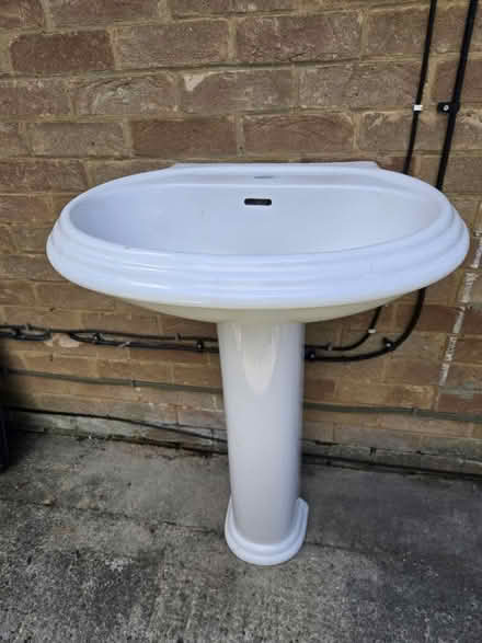 Photo of free Bathroom ceramic sink & toilet (Melksham SN12) #1