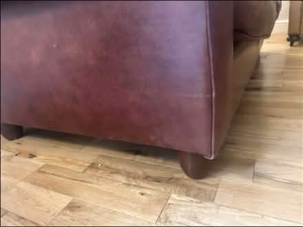 Photo of free Laura Ashley brown leather sofa bed (Spital, wirral) #4