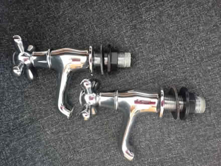 Photo of free Pair of chrome taps for wash basin (Rhiwbina CF14) #2