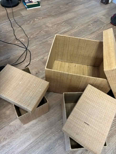 Photo of free Nest of 3 hessian boxes (Central Tonbridge TN9) #3