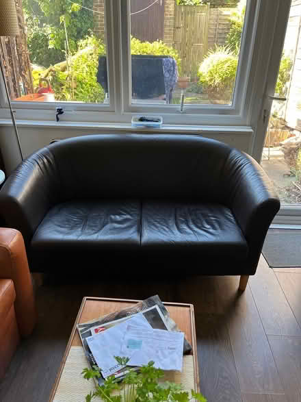Photo of free Two seater leather sofa (Seven sisters N15 6DD) #1