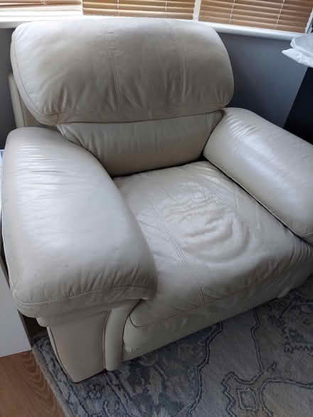 Photo of free Cream Leather armchair (Allestree) #1