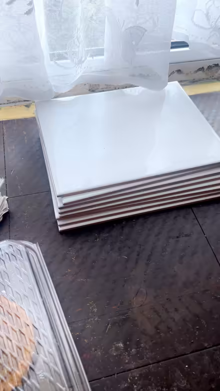 Photo of free 8 white tiles for bathroom wall (West Midlands B32) #1