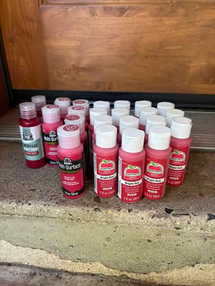 Photo of free Red acrylic art paint (Kintnersville) #1